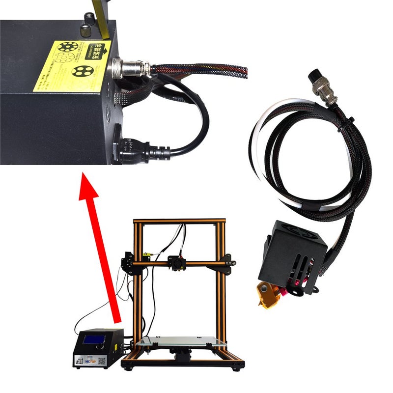 HICTOP CR-10 Hotend Full Assemble MK8 Extruder Fit for Creality CR-10ï¼ŒCR-10Sï¼ŒCR-10 Mini 3D Printer - Image 4